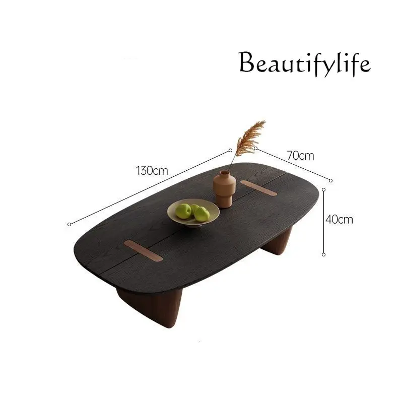 Japanese-style solid wood coffee table living room household small apartment oval simple coffee table
Japanese-style solid wood coffee table living room household small apartment oval simple coffee table