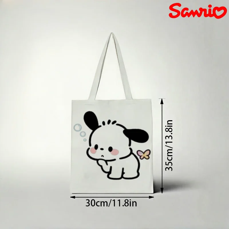 1pc Sanrio Pochacco Canvas Tote Bag, Cute‑thinking Pose with Bubbles & Colorful Butterfly Sweet‑vibe Print Eco Shoulder Bag
1pc Sanrio Pochacco Canvas Tote Bag, Cute‑thinking Pose with Bubbles & Colorful Butterfly Sweet‑vibe Print Eco Shoulder Bag