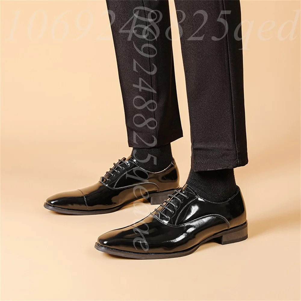 Men's Cap-Toe Lace-Up Oxfords, Polished Finish, Pointed Toe, Non-Slip Rubber Sole, Comfortable Durable Formal Footwear for Men
Men's Cap-Toe Lace-Up Oxfords, Polished Finish, Pointed Toe, Non-Slip Rubber Sole, Comfortable Durable Formal Footwear for Men