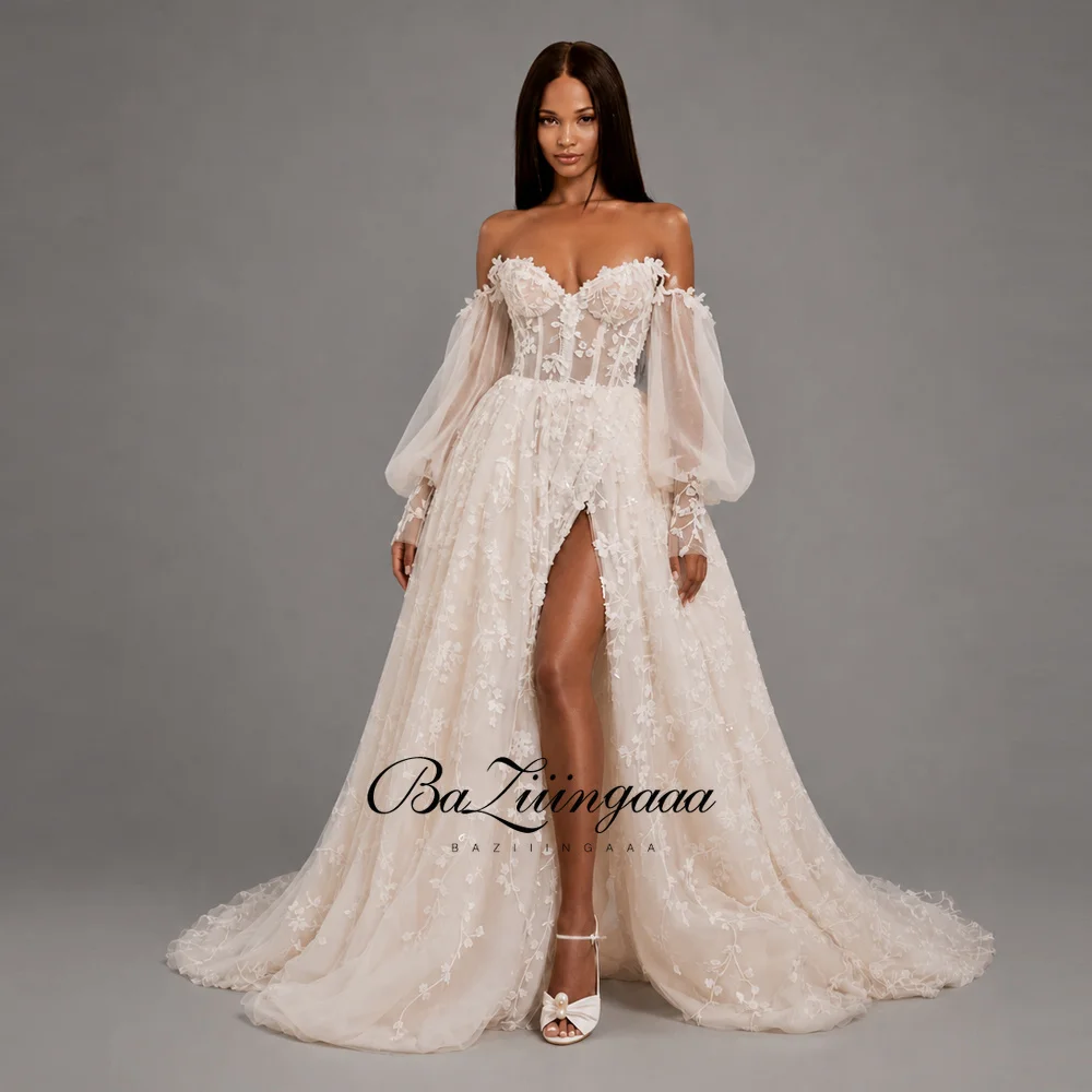 Elegant Wedding Dresses Lace V-neck Back Zipper Design Court Train Flare Sleeve A-LINE Bride Church Wedding Dress
Elegant Wedding Dresses Lace V-neck Back Zipper Design Court Train Flare Sleeve A-LINE Bride Church Wedding Dress