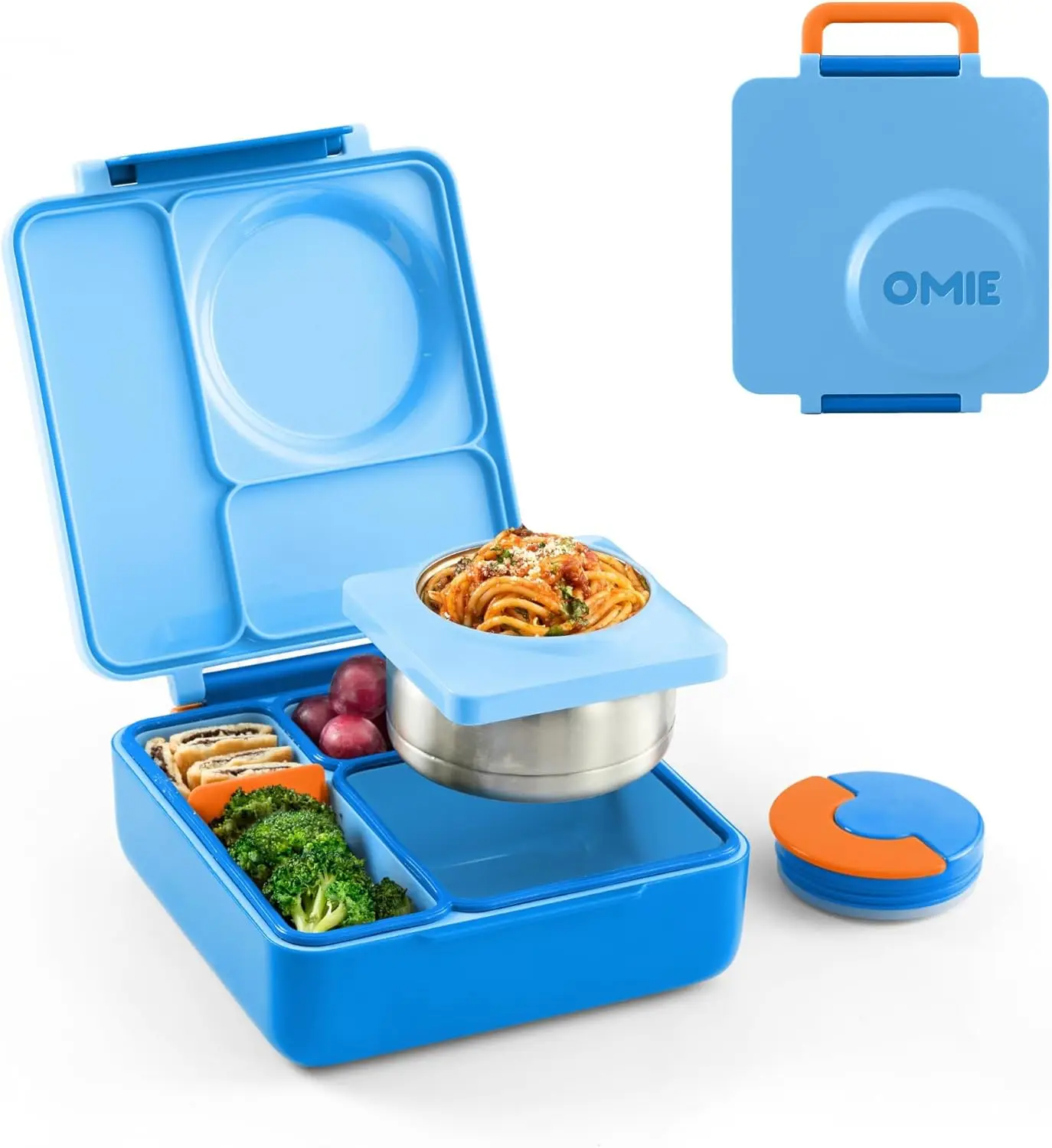 Insulated Kids Bento Lunch Box with Leak-Proof Container, 3 Compartments & Dual Temperature Zones in Blue Sky
Insulated Kids Bento Lunch Box with Leak-Proof Container, 3 Compartments & Dual Temperature Zones in Blue Sky