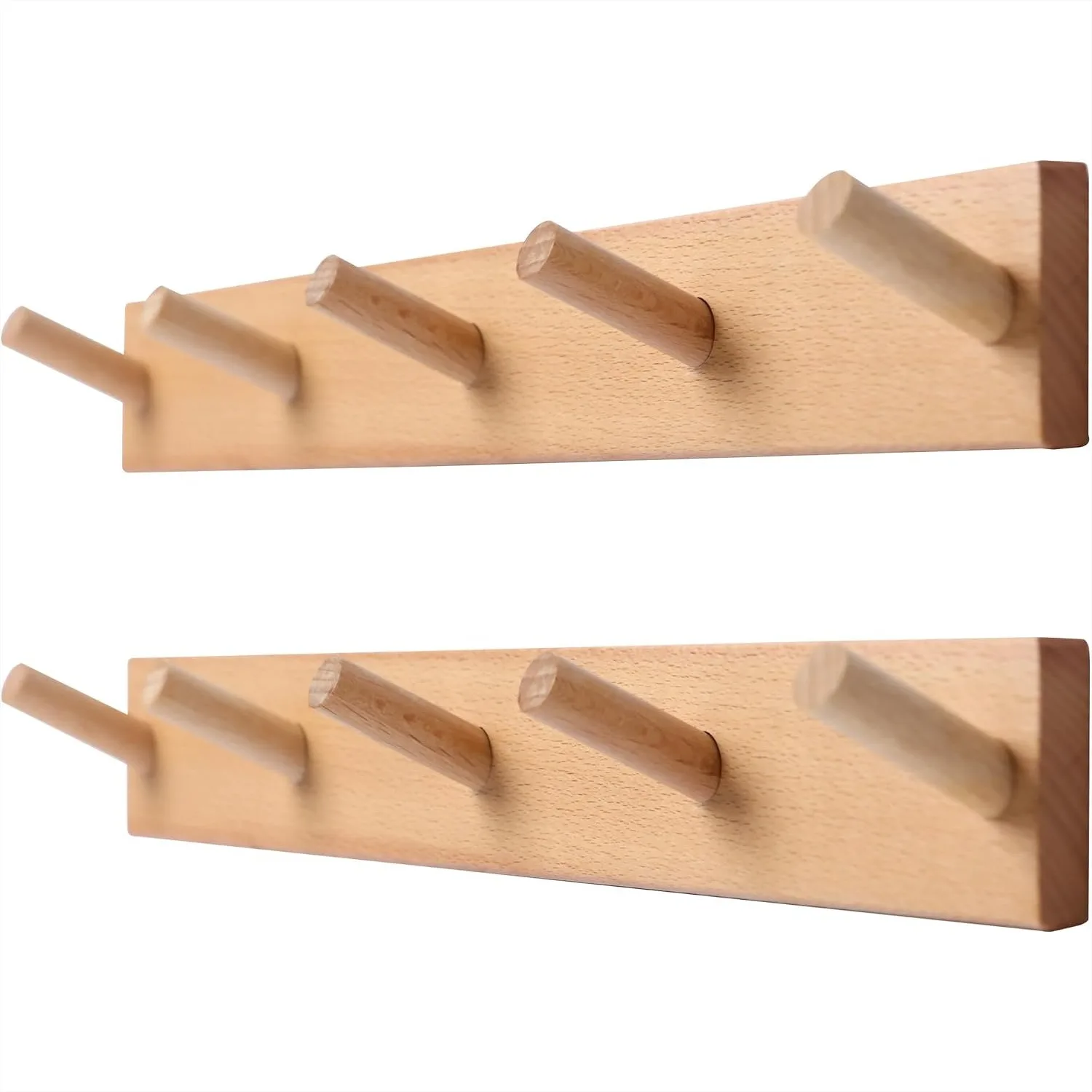 2 Pack Wooden Coat Rack Wall Mount, 17 Inch Hooks for Hanging Purses Clothes Jackets Backpacks in Entryway Mudroom Bathroom
2 Pack Wooden Coat Rack Wall Mount, 17 Inch Hooks for Hanging Purses Clothes Jackets Backpacks in Entryway Mudroom Bathroom
