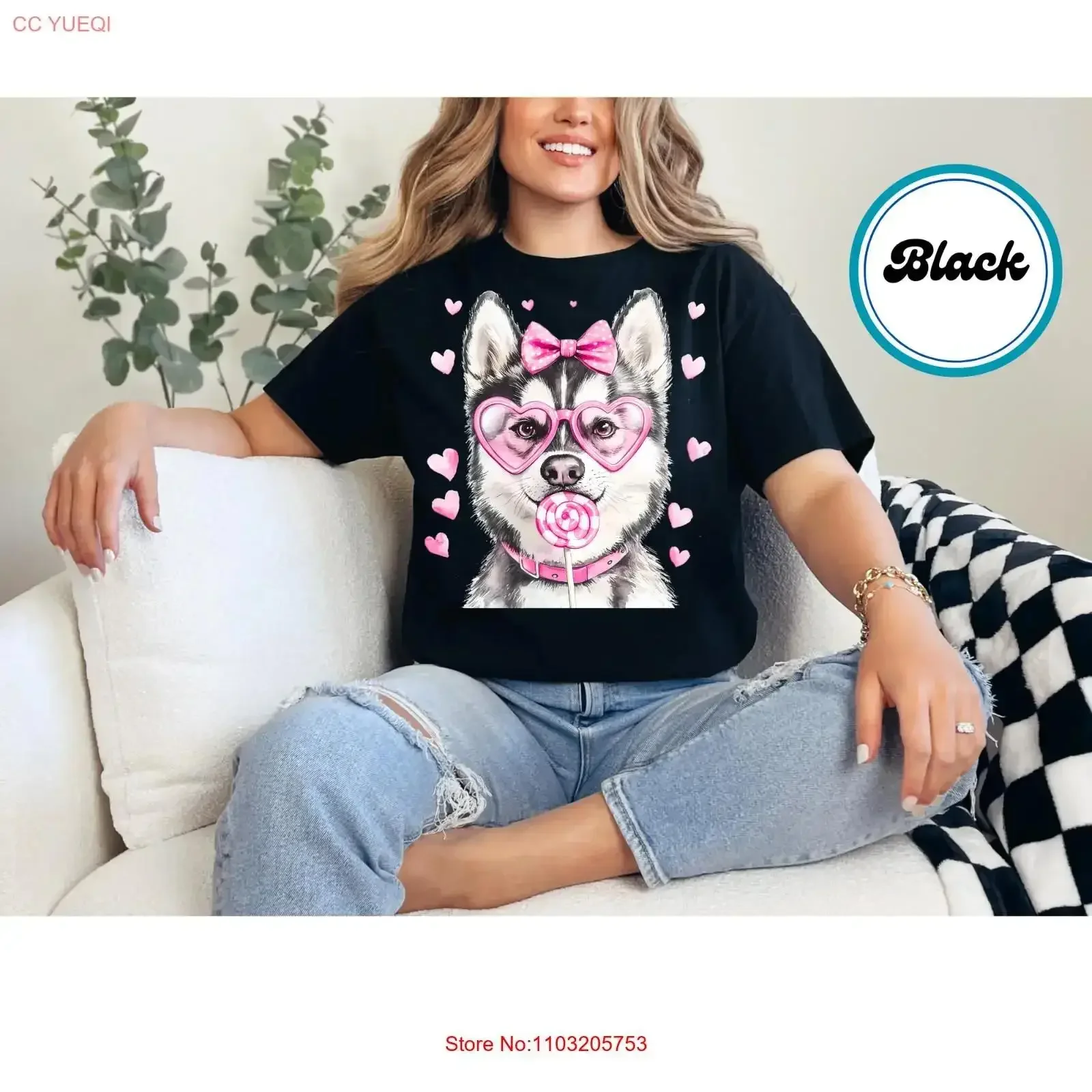 Women's Siberian Husky Valentines Themed T Shirt Dog Mom vintage Washed Stretched Breathable designer clothes Soft Casual
Women's Siberian Husky Valentines Themed T Shirt Dog Mom vintage Washed Stretched Breathable designer clothes Soft Casual