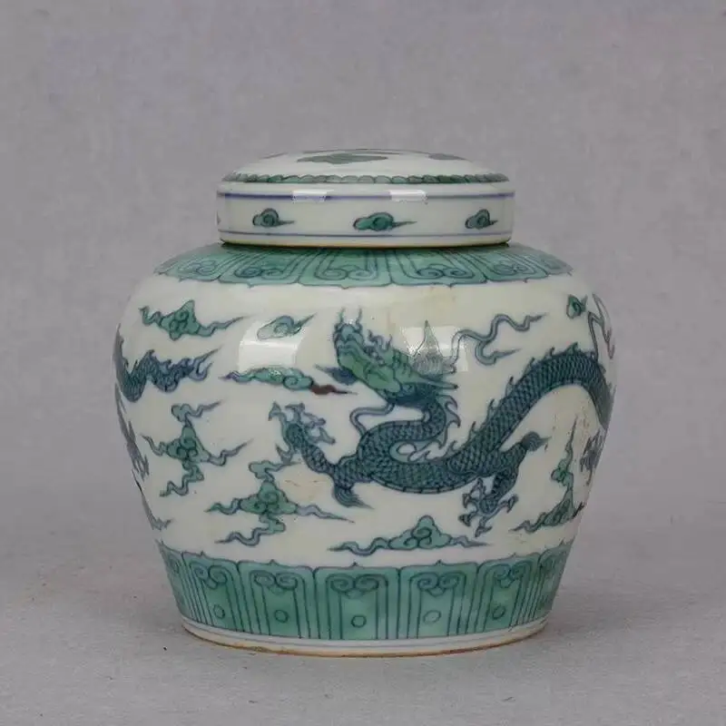 Chinese Mingchenghua Blue And White Porcelain Pot With Green Dragon Design 5.5Inch
Chinese Mingchenghua Blue And White Porcelain Pot With Green Dragon Design 5.5Inch