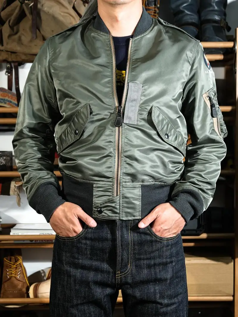 L2B first year retro flight jacket 66 nylon raw wool thread spring and autumn jacket
L2B first year retro flight jacket 66 nylon raw wool thread spring and autumn jacket