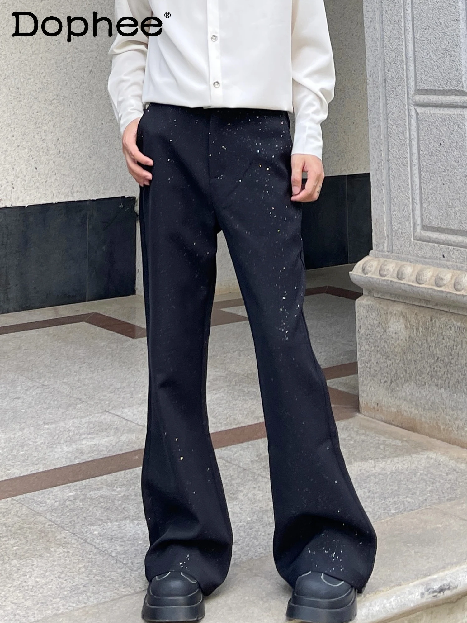 Korean Version of Fashion Trendy Men's Black Flared Pants Men's Gypsy Design Sense Handsome Trend Loose Versatile Trousers
Korean Version of Fashion Trendy Men's Black Flared Pants Men's Gypsy Design Sense Handsome Trend Loose Versatile Trousers