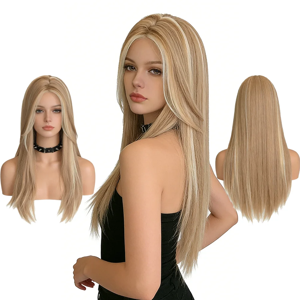 Mini Lace Front Wig Blonde Highlight Long Straight Heat Resistant Synthetic Wig Natural Hairline For Women Daily Party Cosplay
Mini Lace Front Wig Blonde Highlight Long Straight Heat Resistant Synthetic Wig Natural Hairline For Women Daily Party Cosplay