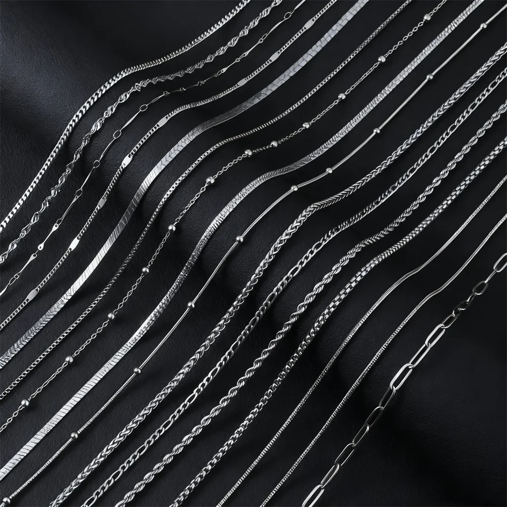 10pcs Stainless Steel Bead Chain Cuba Cross O Ripple Chain Necklace No Fade Adjustable Chain Lobster Clasp DIY Fashion Jewelry
10pcs Stainless Steel Bead Chain Cuba Cross O Ripple Chain Necklace No Fade Adjustable Chain Lobster Clasp DIY Fashion Jewelry