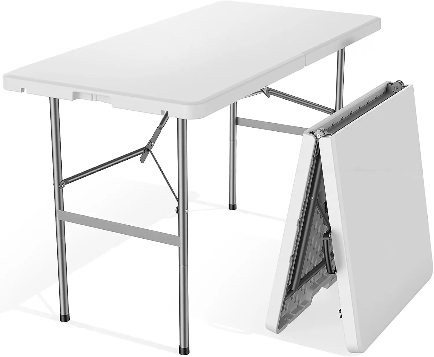 4 FT Folding Picnic Table - Easy to Fold, Portable Camping Table with Carry Handle, White
4 FT Folding Picnic Table - Easy to Fold, Portable Camping Table with Carry Handle, White