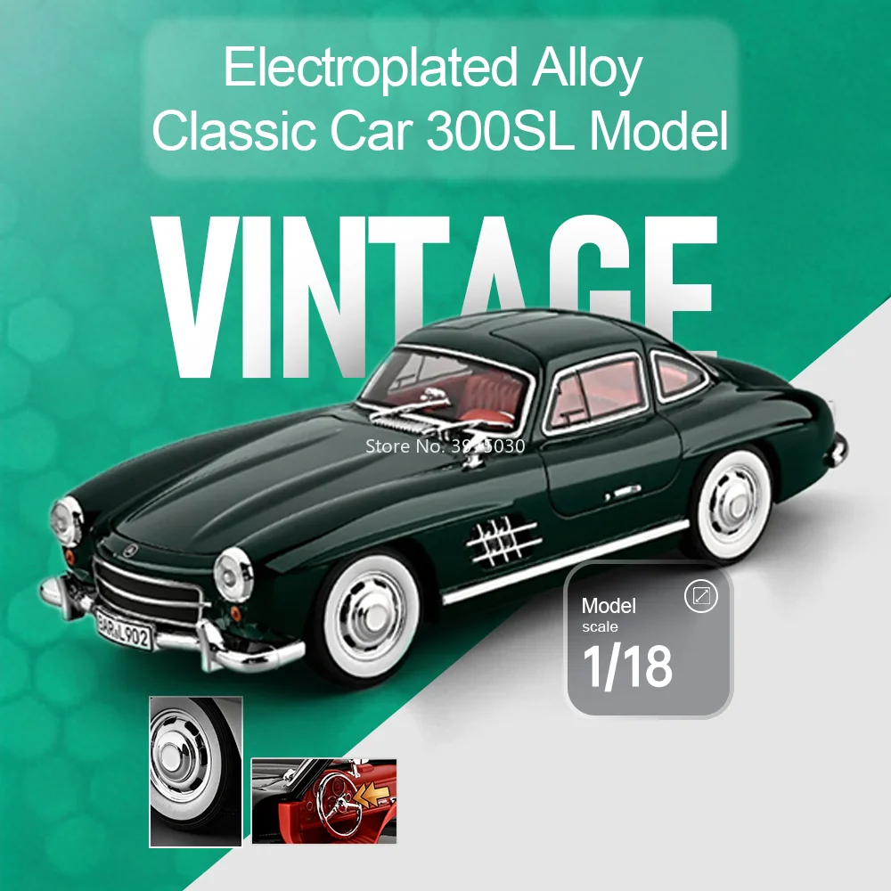 1:18 Alloy 300SL 500K Vintage Car Diecast Minniature Model Toy Doors Opened Shock Absorption Pull Back Vehices Gift for Friends
1:18 Alloy 300SL 500K Vintage Car Diecast Minniature Model Toy Doors Opened Shock Absorption Pull Back Vehices Gift for Friends