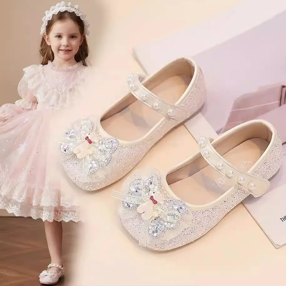 2026 Girls' Sparkling Crystal Bow With Pearl Soft Mary Jane Shoes For Weddings Parties And Daily Wear Baby Shoes Summer
2026 Girls' Sparkling Crystal Bow With Pearl Soft Mary Jane Shoes For Weddings Parties And Daily Wear Baby Shoes Summer
