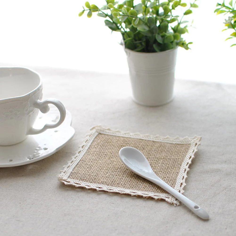 8 Pcs Waterproof Placemat Heat Resistant Jute Coaster Dinner Mats Cup Pads Premium Retro Flower Edge Easy Wash Space
8 Pcs Waterproof Placemat Heat Resistant Jute Coaster Dinner Mats Cup Pads Premium Retro Flower Edge Easy Wash Space