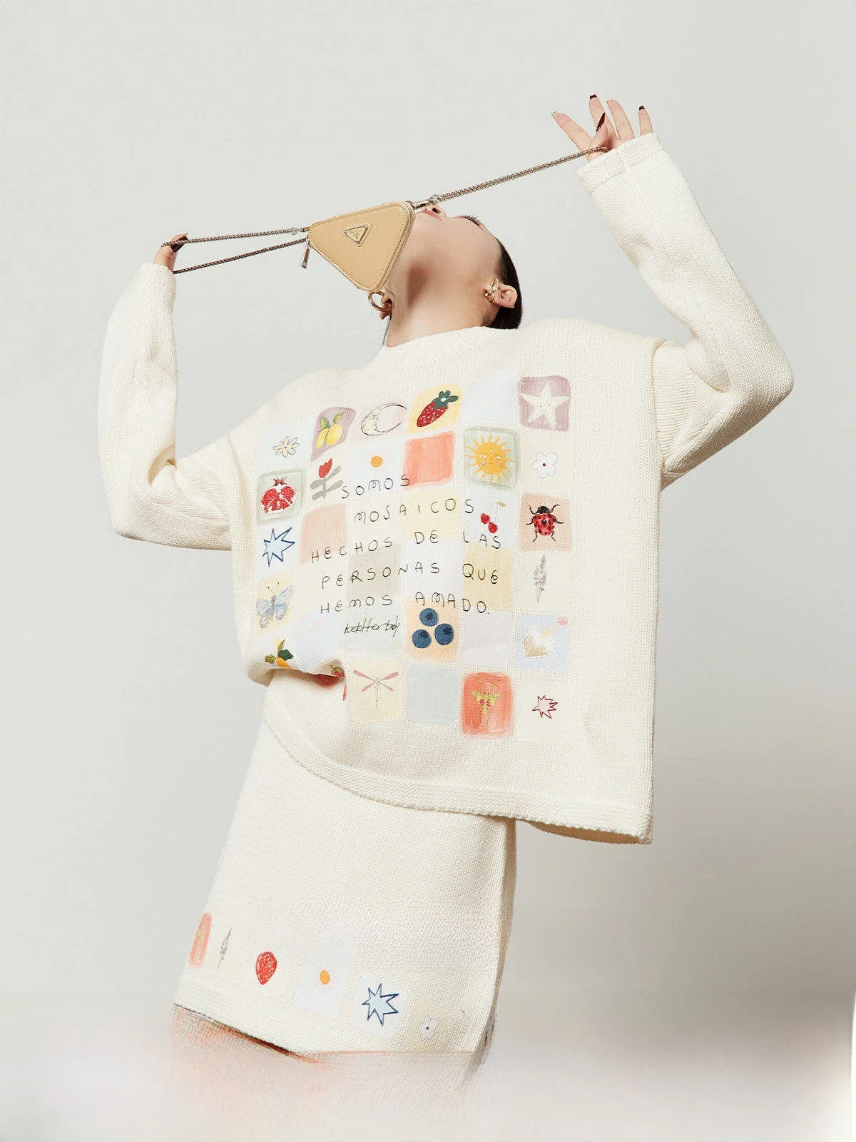 Grid White Set Women's Spring 2026 New Knitted Sweater Skirt Two-Piece Set Casual Loose Fit Long Sleeve round Neck
Grid White Set Women's Spring 2026 New Knitted Sweater Skirt Two-Piece Set Casual Loose Fit Long Sleeve round Neck
