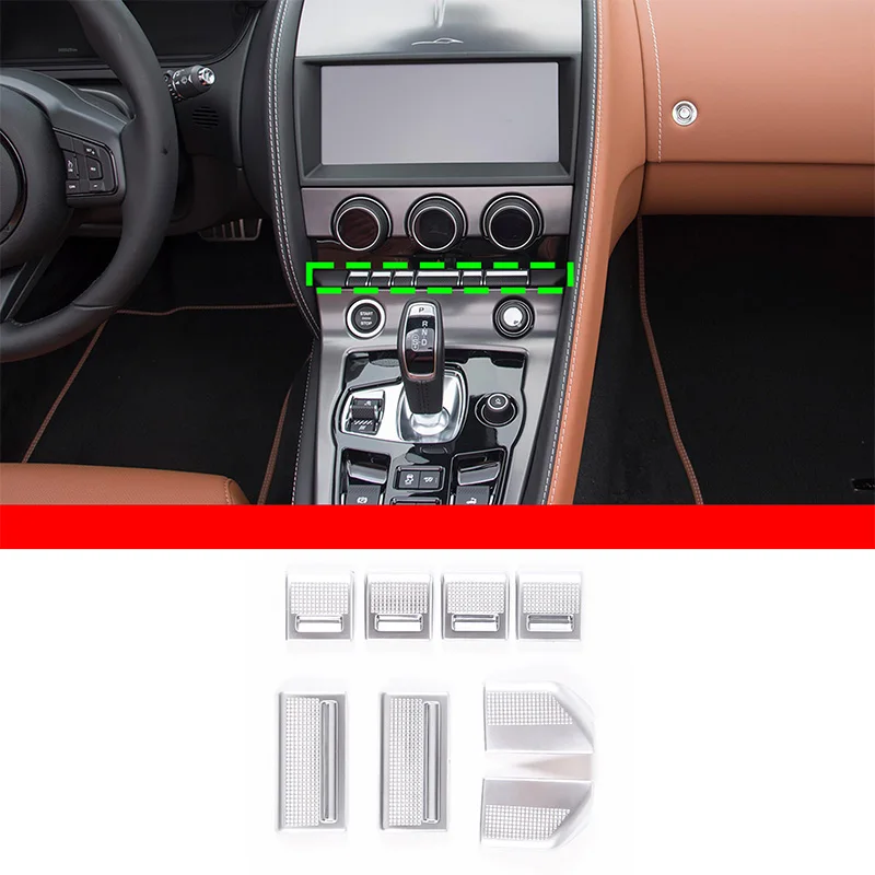 Для Jaguar F-TYPE 2013-2024 кнопки кондиционера автомобиля декоративная крышка наклейка ABS серебряные аксессуары для интерьера
Для Jaguar F-TYPE 2013-2024 кнопки кондиционера автомобиля декоративная крышка наклейка ABS серебряные аксессуары для интерьера