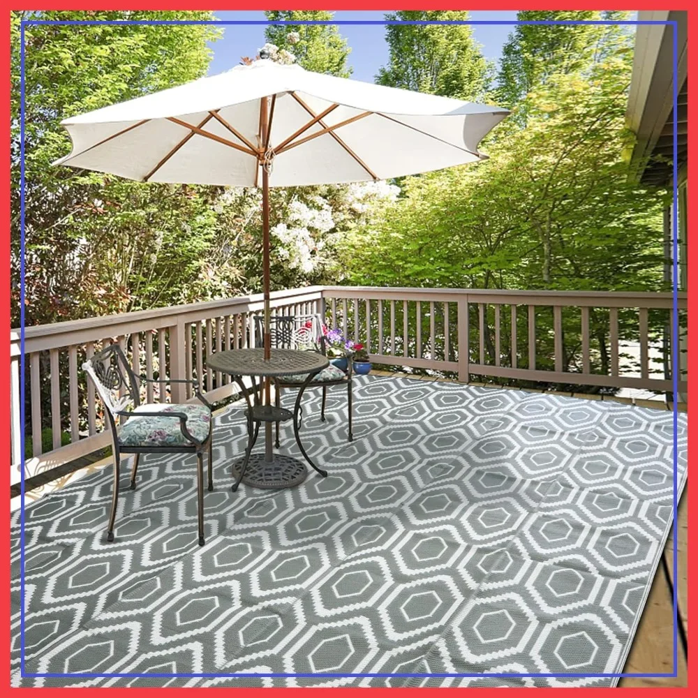 Outdoor Camping Rug 9x12, Plastic Straw Mat Waterproof Reversible for Patio RV Beach
Outdoor Camping Rug 9x12, Plastic Straw Mat Waterproof Reversible for Patio RV Beach
