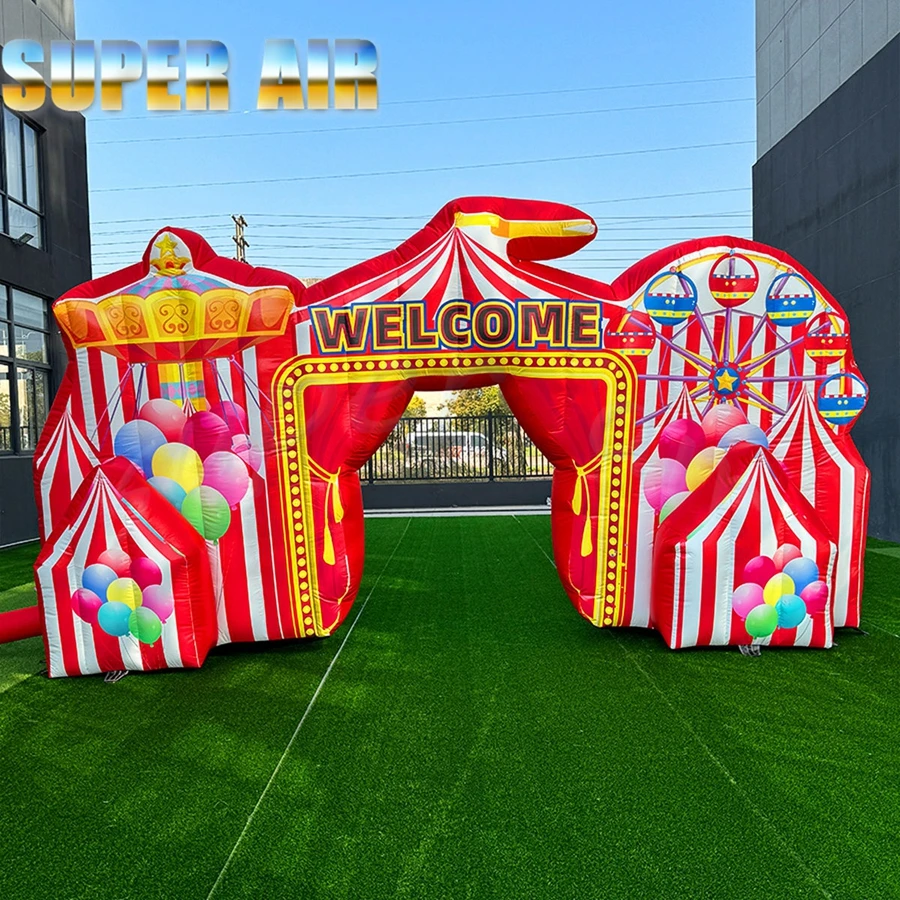 Inflatable Circus Archway with Welcome Sign for Carnival Party Entrance Decoration
Inflatable Circus Archway with Welcome Sign for Carnival Party Entrance Decoration