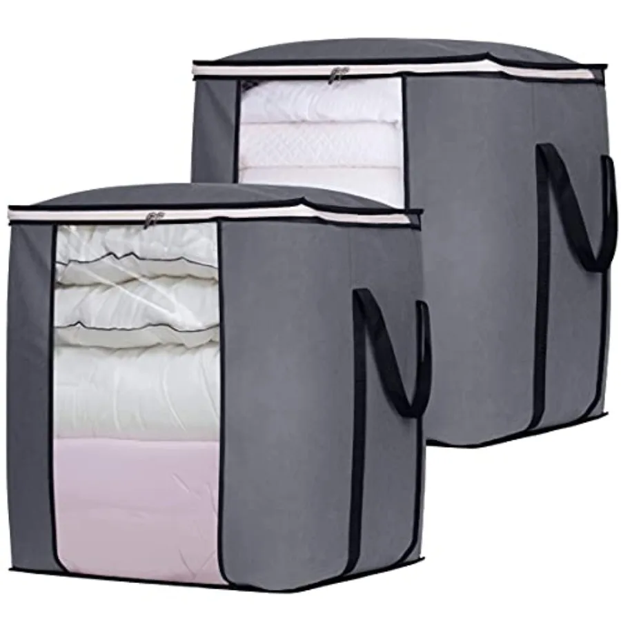 0L Extra Large Blanket Storage Bags Breathable Clothes Storage Containers for King Comforter Bedding Pillow Sheet Grey Packs
0L Extra Large Blanket Storage Bags Breathable Clothes Storage Containers for King Comforter Bedding Pillow Sheet Grey Packs
