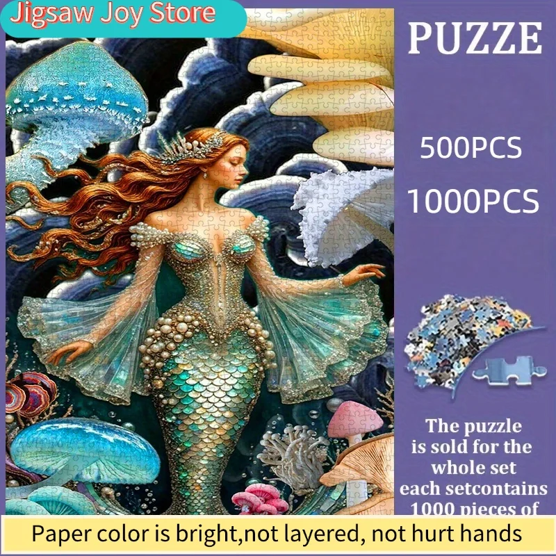 500/Disney Puzzle, DIY Paper Puzzle, Dreamy Mermaid and Fantasy Mushrooms (Mermaid, Mushrooms, Ocean Elements, Puzzle), Adult
500/Disney Puzzle, DIY Paper Puzzle, Dreamy Mermaid and Fantasy Mushrooms (Mermaid, Mushrooms, Ocean Elements, Puzzle), Adult