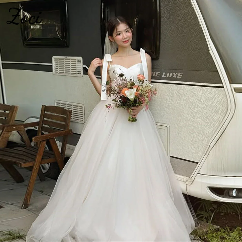 Zoci Elegant Spaghetti Strap Korea Wedding Dresses Sweetheart Photo Shoot Bridal Gown Customized Satin Tulle Wedding Party Dress
Zoci Elegant Spaghetti Strap Korea Wedding Dresses Sweetheart Photo Shoot Bridal Gown Customized Satin Tulle Wedding Party Dress