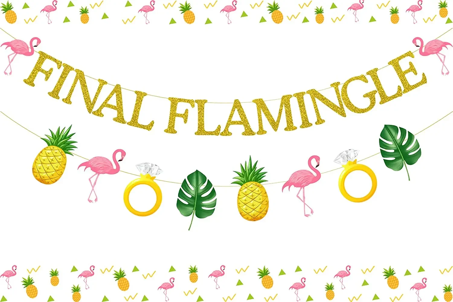 Bachelorette Party Decorations Final Flamingle Banner Pineapple Flamingo Ring Garland for Women's Hawaii Tropical Party Supplies
Bachelorette Party Decorations Final Flamingle Banner Pineapple Flamingo Ring Garland for Women's Hawaii Tropical Party Supplies