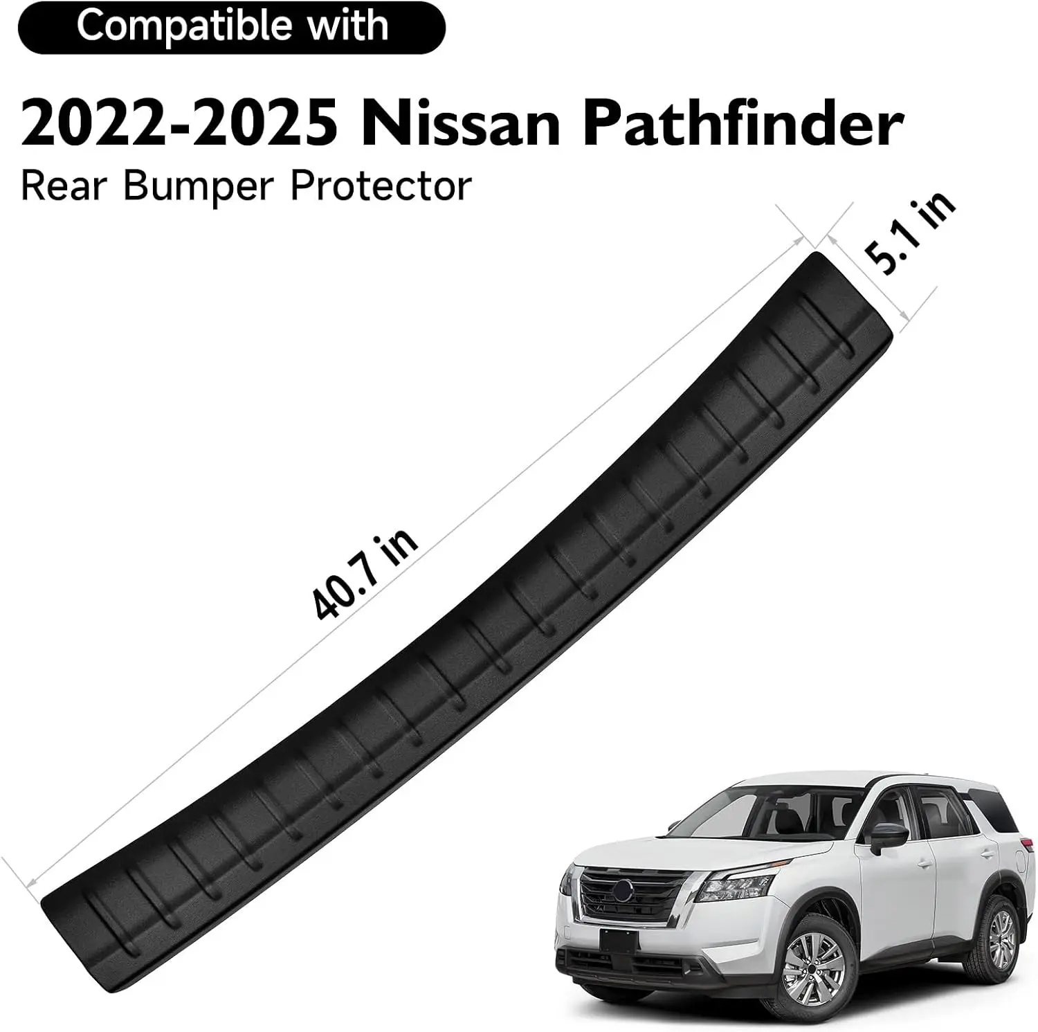 Rear Bumper Protector Compatible with Nissan Pathfinder 2022-2025 2026 S/SV/SL/Platinum Accessories External Rear Bumper Protect
Rear Bumper Protector Compatible with Nissan Pathfinder 2022-2025 2026 S/SV/SL/Platinum Accessories External Rear Bumper Protect