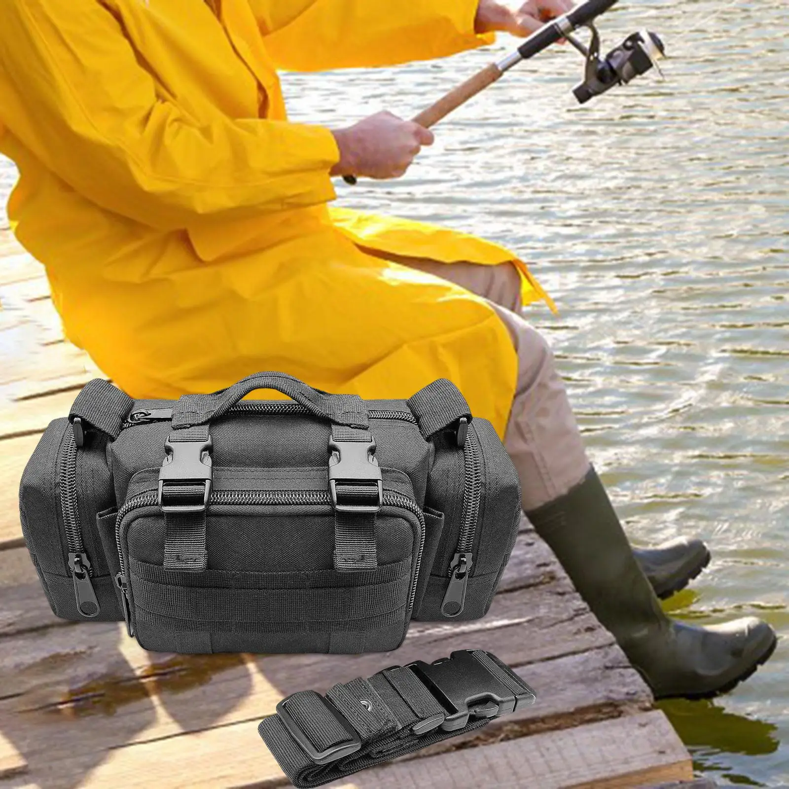 Fishing Tackle Bag Multiple Pockets and Compartments Waterproof Fanny Waist Pack for Camping Outdoor Climbing Gym Travel
Fishing Tackle Bag Multiple Pockets and Compartments Waterproof Fanny Waist Pack for Camping Outdoor Climbing Gym Travel