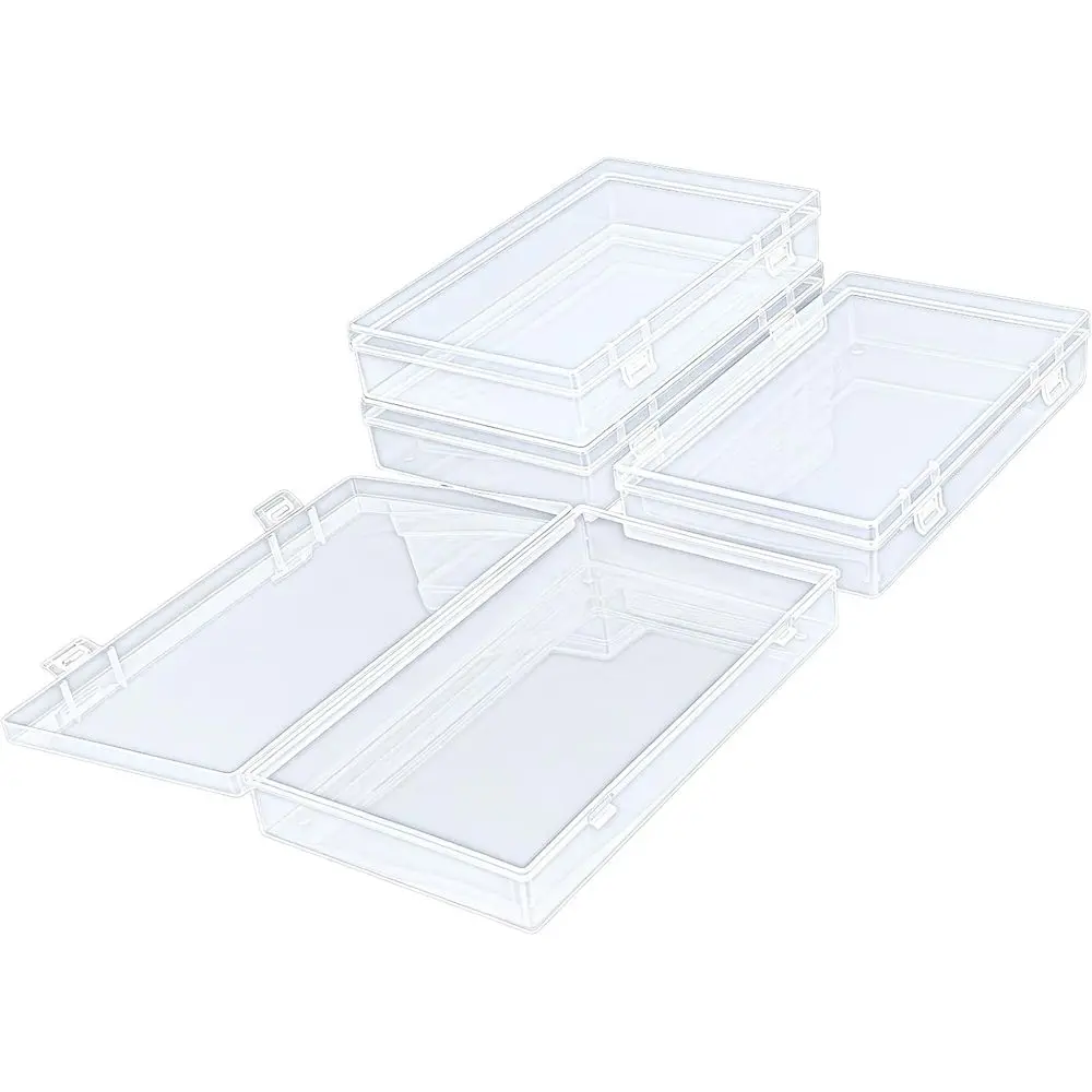 Набор из 4 прозрачных прямоугольных ящиков для хранения на шарнирах для бусин и поделок (7,87 x 4,72 x 1,38)
Набор из 4 прозрачных прямоугольных ящиков для хранения на шарнирах для бусин и поделок (7,87 x 4,72 x 1,38)