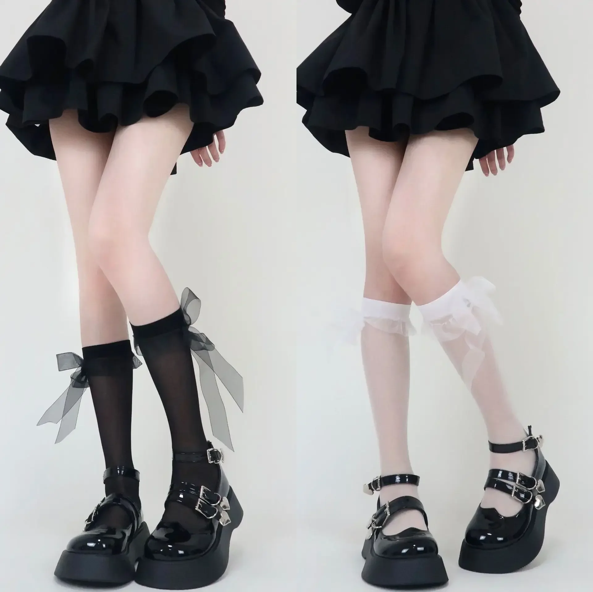 Lolita Stockings Summer Solid Color Ribbon Bowknot Lace Transparent Thin Sweet Girl White Socks Middle Tube Cute White Stockings
Lolita Stockings Summer Solid Color Ribbon Bowknot Lace Transparent Thin Sweet Girl White Socks Middle Tube Cute White Stockings