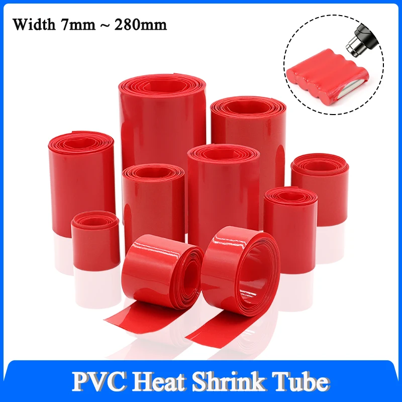 1~20M PVC Heat Shrink Tube Red 18650 Battery Pack Wrap Width 7mm ~ 280mm Insulated Wrapping Sheath Film Cover for Battery Packs
1~20M PVC Heat Shrink Tube Red 18650 Battery Pack Wrap Width 7mm ~ 280mm Insulated Wrapping Sheath Film Cover for Battery Packs