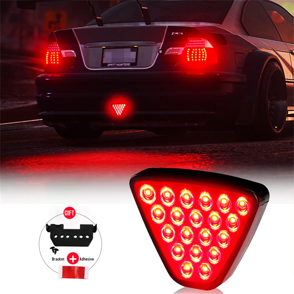 Universal Car Brake Tail Light 12V LED Triangle Red Reversing Stop Flash Warning Fog Lights Anti-collision Auto Singal Lamp
Universal Car Brake Tail Light 12V LED Triangle Red Reversing Stop Flash Warning Fog Lights Anti-collision Auto Singal Lamp