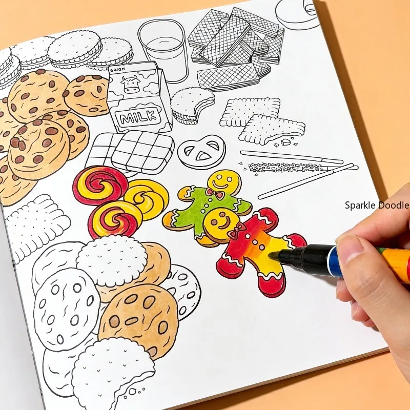 A Food Series Adult Healing Graffiti Book, Daily Home Food Line Draft Coloring Book, 24 Different Food Patterns
A Food Series Adult Healing Graffiti Book, Daily Home Food Line Draft Coloring Book, 24 Different Food Patterns