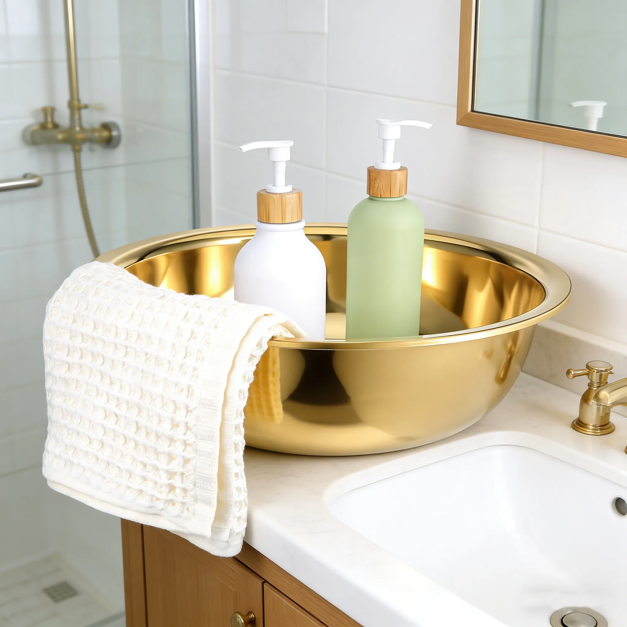 Heavy Duty Thickened Stainless Steel Wash Basin Multi-Purpose Kitchen Vegetable Mixing Dough Bowl Bathroom Face Hand Washing
Heavy Duty Thickened Stainless Steel Wash Basin Multi-Purpose Kitchen Vegetable Mixing Dough Bowl Bathroom Face Hand Washing