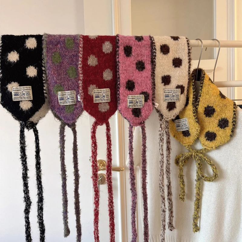 Корейский стиль, милый маленький шарф в горошек, женские новые универсальные многофункциональные теплые наушники для защиты ушей, наушники
Корейский стиль, милый маленький шарф в горошек, женские новые универсальные многофункциональные теплые наушники для защиты ушей, наушники