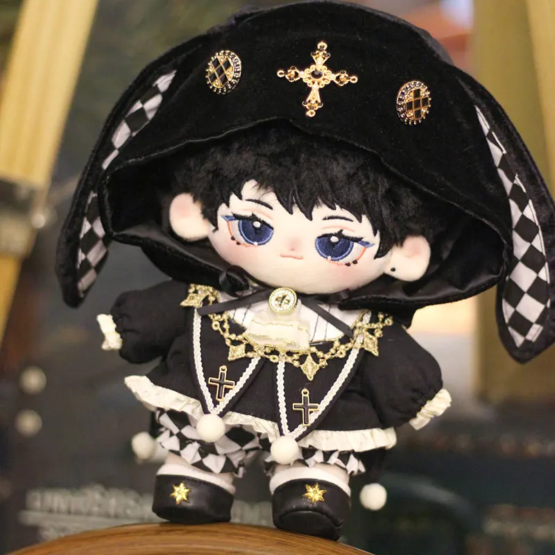 20cm Plush Doll Clothes Velvet Rabbit Ear Cap Black Gold Top Pumpkin Pants Leather Shoes Handmade Set Plush Doll Accessory Toy
20cm Plush Doll Clothes Velvet Rabbit Ear Cap Black Gold Top Pumpkin Pants Leather Shoes Handmade Set Plush Doll Accessory Toy