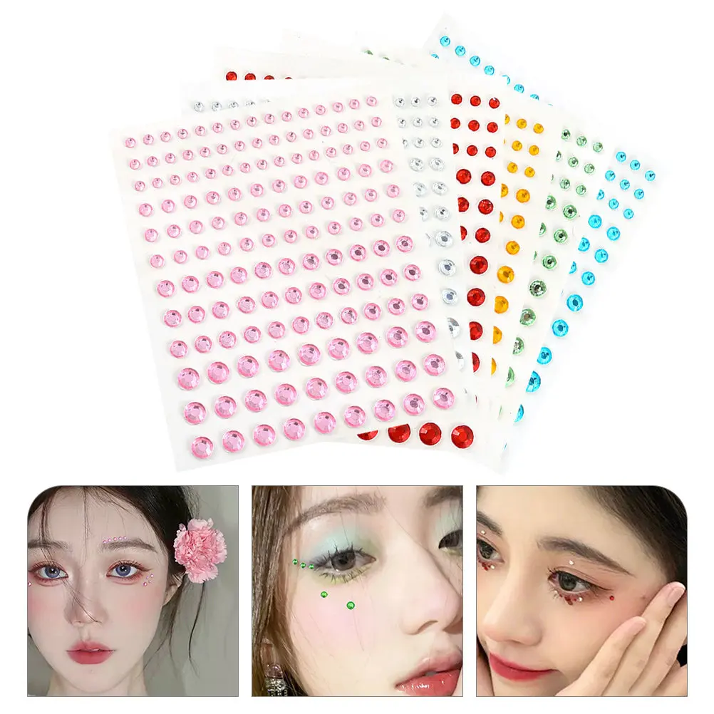 6 Sheets Face Gem Stickers Multi-Purpose Rhinestones for Face Daily Party Makeup Stick on Adhesive Rhinestone
6 Sheets Face Gem Stickers Multi-Purpose Rhinestones for Face Daily Party Makeup Stick on Adhesive Rhinestone