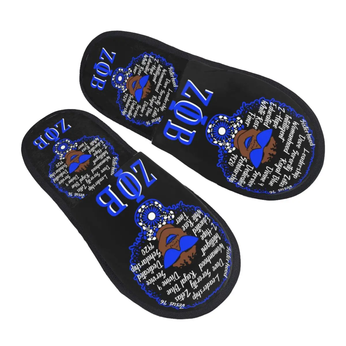 Custom Zeta Woman House Slippers Women Cozy Memory Foam Phi Beta Sorority ZOB Slip On Bedroom Slipper Shoes
Custom Zeta Woman House Slippers Women Cozy Memory Foam Phi Beta Sorority ZOB Slip On Bedroom Slipper Shoes