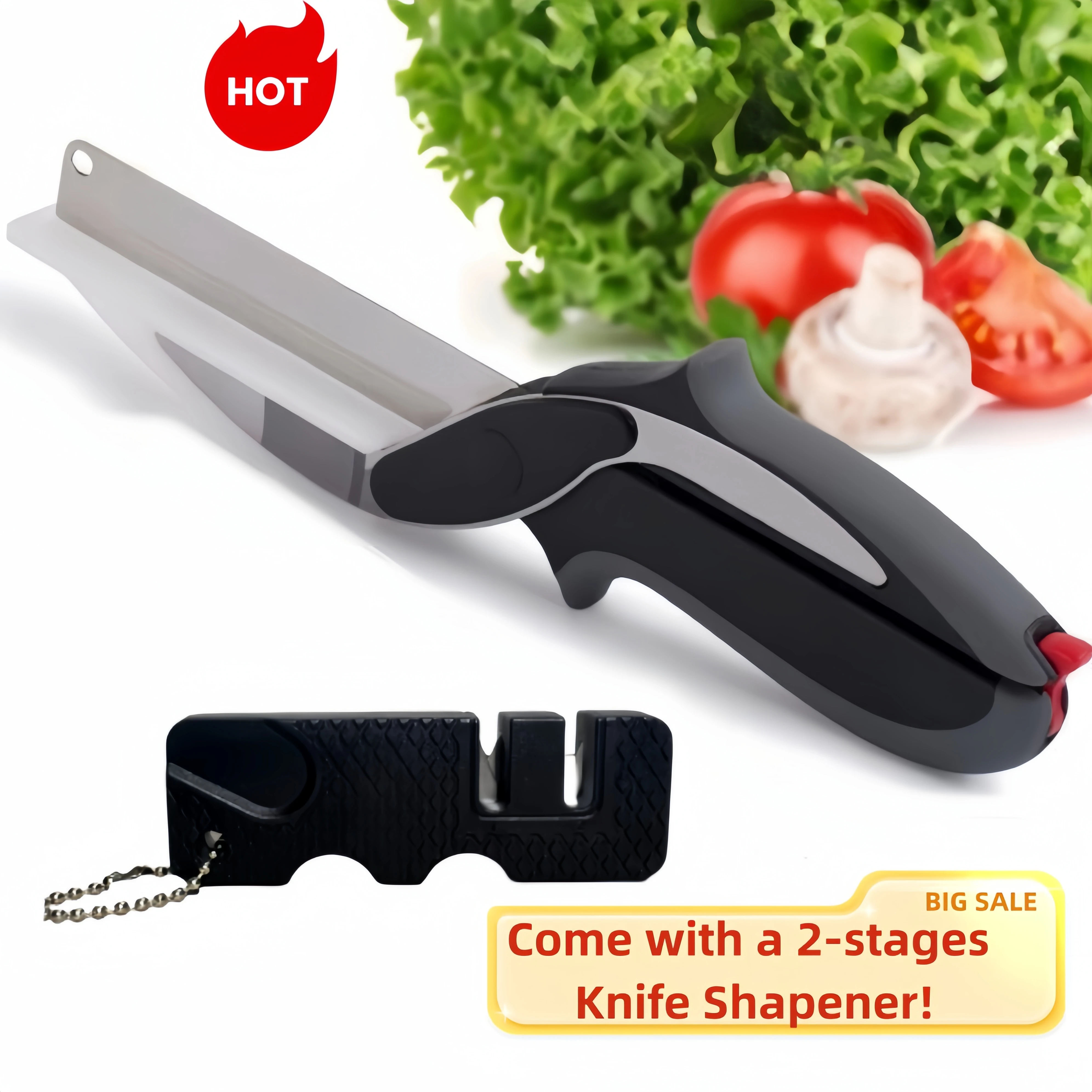 Premium Chop Scissors Cutting Board Scissors Vegetable Chopper Easy Cutter Multi-function Kitchen Scissors With Waffle Knife
Premium Chop Scissors Cutting Board Scissors Vegetable Chopper Easy Cutter Multi-function Kitchen Scissors With Waffle Knife