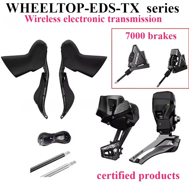 Комплект электронной беспроводной трансмиссии WHEELTOP -EDS TX для шоссейного велосипеда, карбоновые и алюминиевые обода, дисковые тормоза, 7-14 скоростей, передний и задний переключатели.
Комплект электронной беспроводной трансмиссии WHEELTOP -EDS TX для шоссейного велосипеда, карбоновые и алюминиевые обода, дисковые тормоза, 7-14 скоростей, передний и задний переключатели.