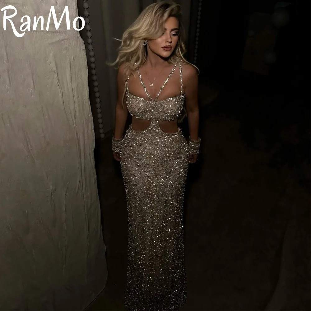 Ranmo Modern 2025 New Spaghetti Strap Mermaid Evening Dress Beaded Bare Midriff Elegant فساتين سهرة Vestido Customised
Ranmo Modern 2025 New Spaghetti Strap Mermaid Evening Dress Beaded Bare Midriff Elegant فساتين سهرة Vestido Customised