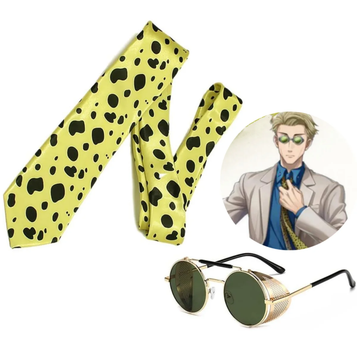 Jujutsu Ties Kento Nanami Anime Cosplay Costume Accessoies Necktie Sunglasses Unisex Halloween Carnival Party Disguise Prop
Jujutsu Ties Kento Nanami Anime Cosplay Costume Accessoies Necktie Sunglasses Unisex Halloween Carnival Party Disguise Prop