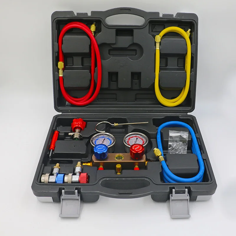 Car Air Conditioning Fluoride Tool Set Universal Air Conditioning Fluoride Meter Pressure Gauge Double Gauge Valve
Car Air Conditioning Fluoride Tool Set Universal Air Conditioning Fluoride Meter Pressure Gauge Double Gauge Valve