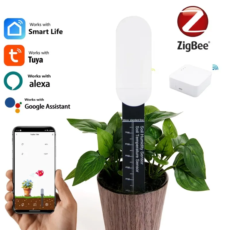 Tuya Purple Bee Soil Moisture Sensor Temperature Humidity Thermal Hygrometer Garden Automated Irrigation Detector Google Home
Tuya Purple Bee Soil Moisture Sensor Temperature Humidity Thermal Hygrometer Garden Automated Irrigation Detector Google Home