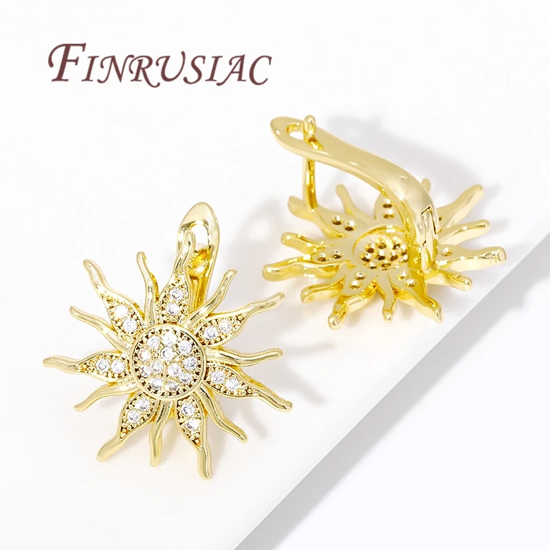 Trendy 18K Gold Plated Sun Flowers Earring For Women,Brass with zircon Earrings Jewelry Accessories,Women's Gifts
Trendy 18K Gold Plated Sun Flowers Earring For Women,Brass with zircon Earrings Jewelry Accessories,Women's Gifts