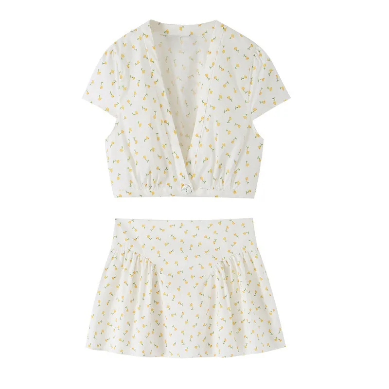 Withered 2026 Summer New Product Short Sleeve V-neck Poplin Top Mini Skirt Skirt Woman Clothing Faldas Skirts
Withered 2026 Summer New Product Short Sleeve V-neck Poplin Top Mini Skirt Skirt Woman Clothing Faldas Skirts