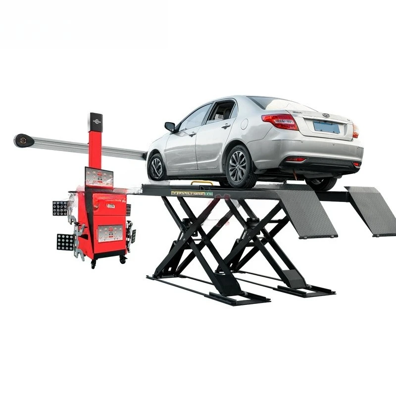 Manufacturer wholesale car ultra-thin child and mother large scissor lift lift with four-wheel aligner free of digging 
Manufacturer wholesale car ultra-thin child and mother large scissor lift lift with four-wheel aligner free of digging