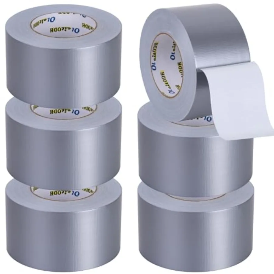 6 Pack Duct Tape Heavy Duty 330 Yards x 3 Inch - Strong, Fleible, No Residue, All-Weather and Tear by Hand - Bulk Value for Do-
6 Pack Duct Tape Heavy Duty 330 Yards x 3 Inch - Strong, Fleible, No Residue, All-Weather and Tear by Hand - Bulk Value for Do-