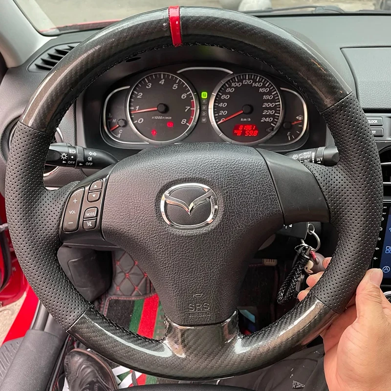 For 04-15 Model Mazda 6 Steering Wheel Cover Genuine Leather 06-12 Model Mazda 3 Steering Wheel Cover Car Interior Accessories
For 04-15 Model Mazda 6 Steering Wheel Cover Genuine Leather 06-12 Model Mazda 3 Steering Wheel Cover Car Interior Accessories