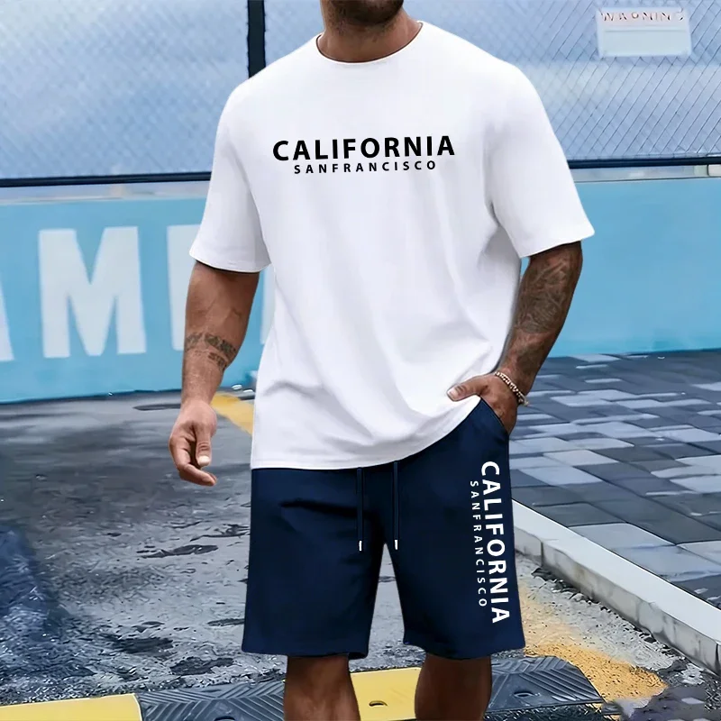 California Fashion Summer Men's Set Pure Cotton T-shirts and Knee-length Shorts Male Home Outdoor Comfort Breathable Soft Outfit
California Fashion Summer Men's Set Pure Cotton T-shirts and Knee-length Shorts Male Home Outdoor Comfort Breathable Soft Outfit