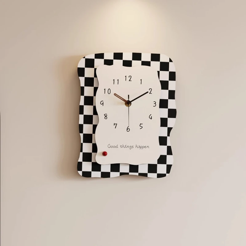 Black And White Grid Living Room Wall Clock Restaurant Digital Clock Mural Watch Mute Solid Wood Wall Clock Home Decor Items
Black And White Grid Living Room Wall Clock Restaurant Digital Clock Mural Watch Mute Solid Wood Wall Clock Home Decor Items