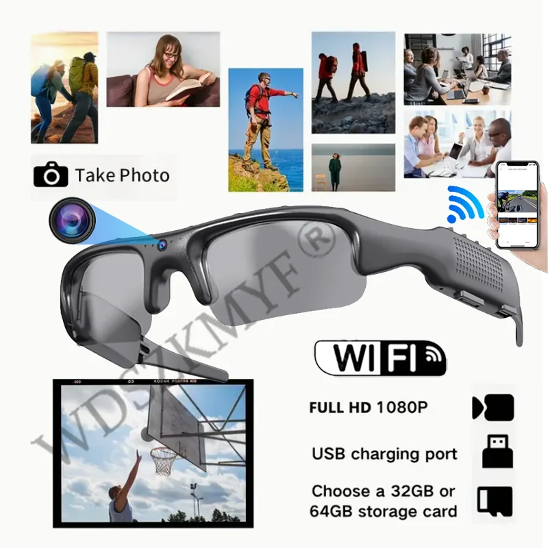 Camera Glasses Video Sunglasses WiFi 1080P FHD Video Recording Shooting Camera Glasses for Car Cycling Driving Hiking Fishing
Camera Glasses Video Sunglasses WiFi 1080P FHD Video Recording Shooting Camera Glasses for Car Cycling Driving Hiking Fishing